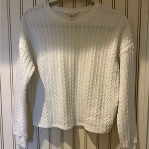 URBAN Romantics White Cable knit sweater